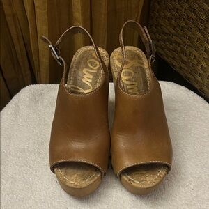 Sam Edelman Tan Leather Mules